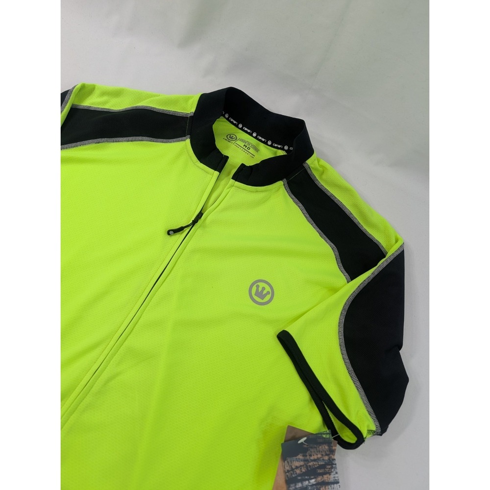NWT new‎ CANARI Jorah Cycling Jersey Mens M Full Zip Yellow Black SS Top Shirt